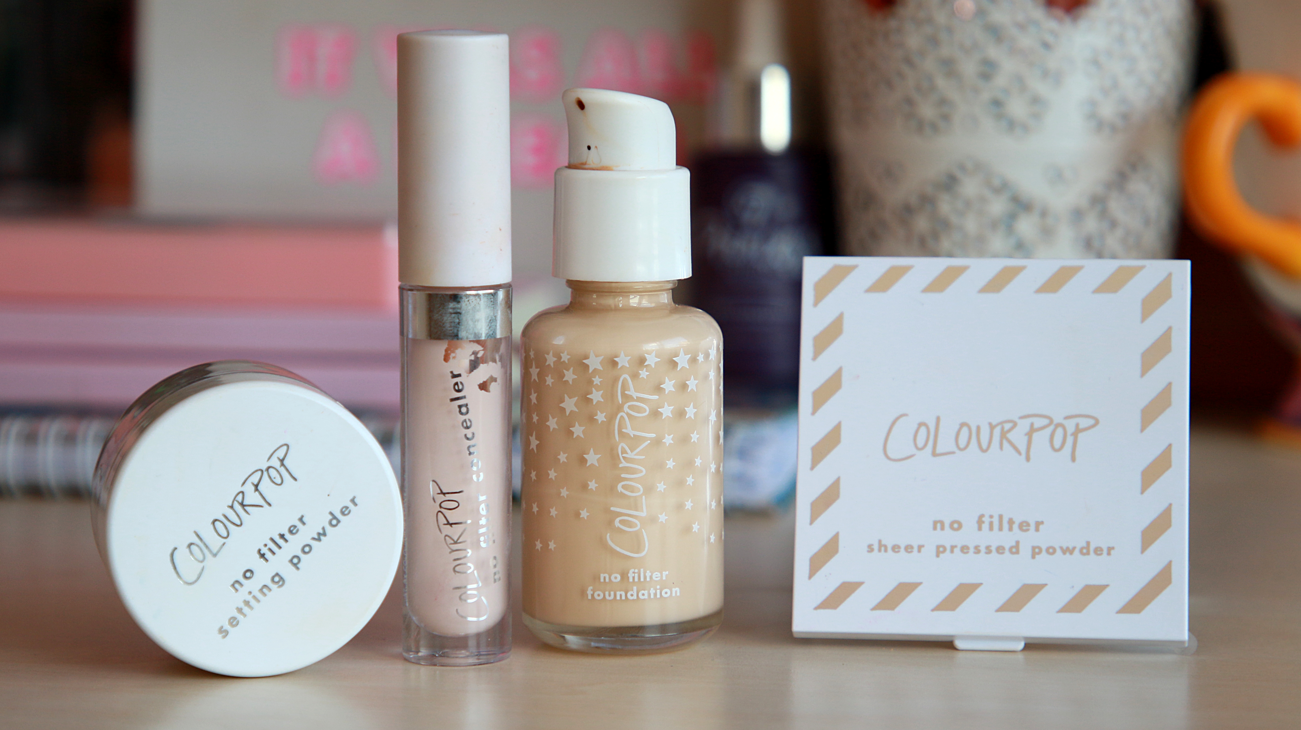 No Filter range - Setting Powder, Concealer, Foundation and Sheer Pressed Powder (Colourpop Cosmetics)