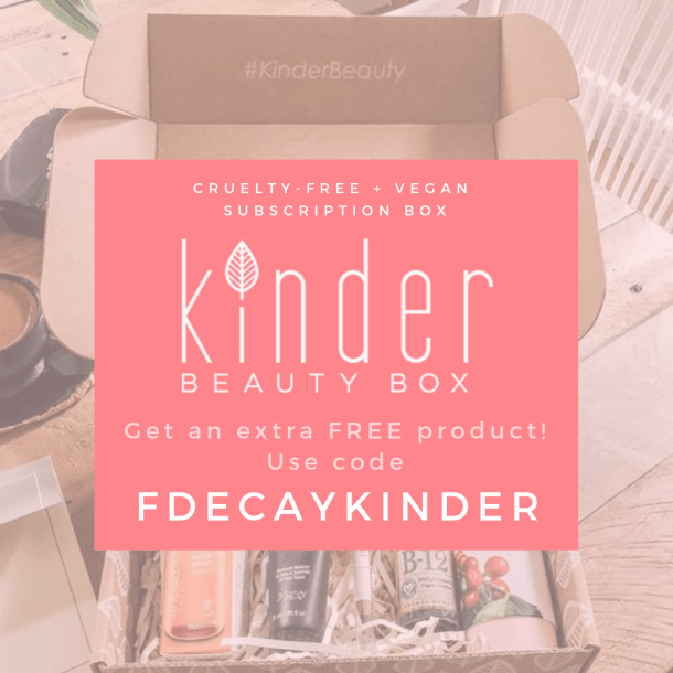 Kinder Beauty Subscription Box Discount Code "FDECAYKINDER"