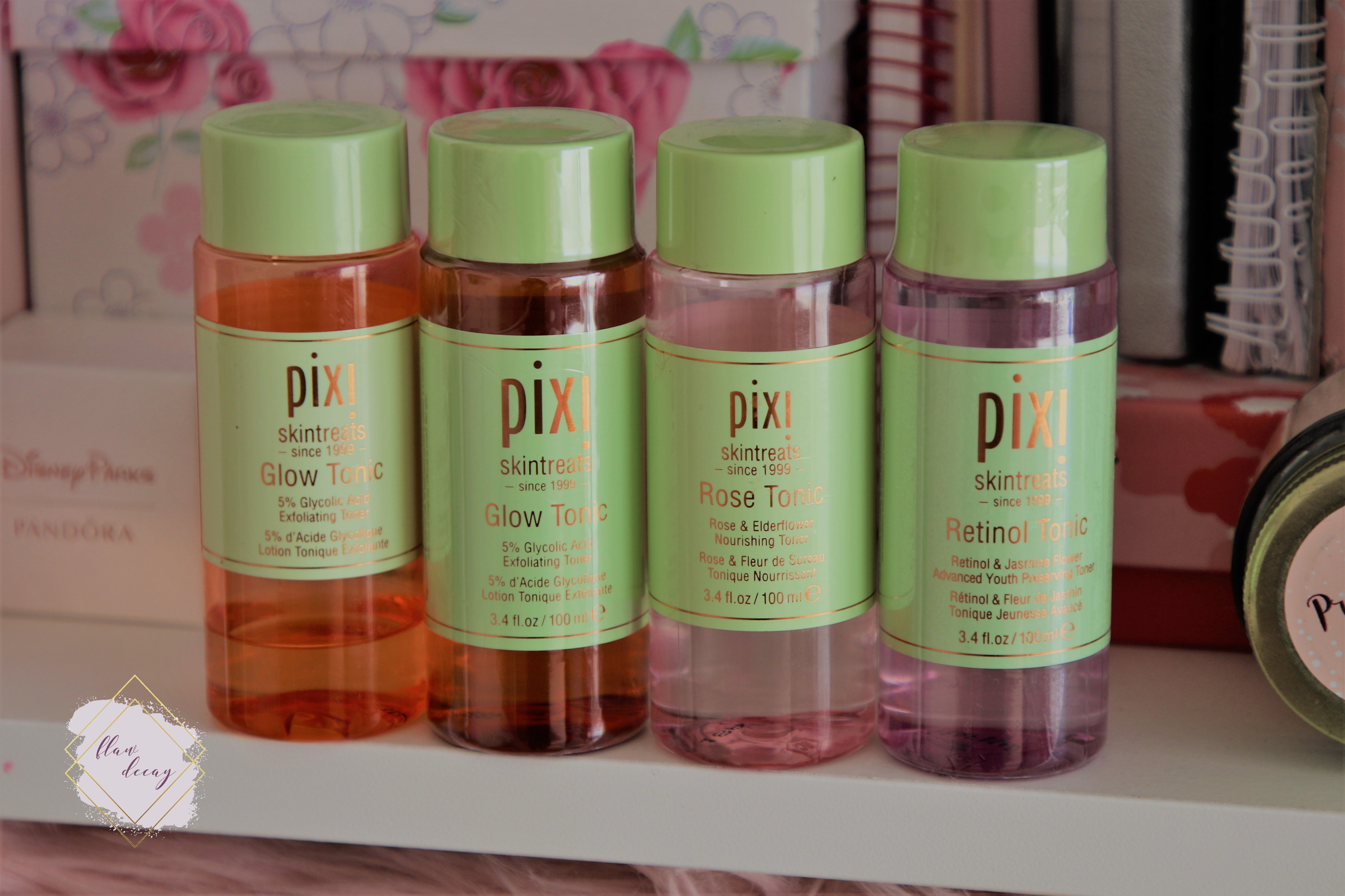 Pixi Beauty's Glow, Rose and Retinol Tonics