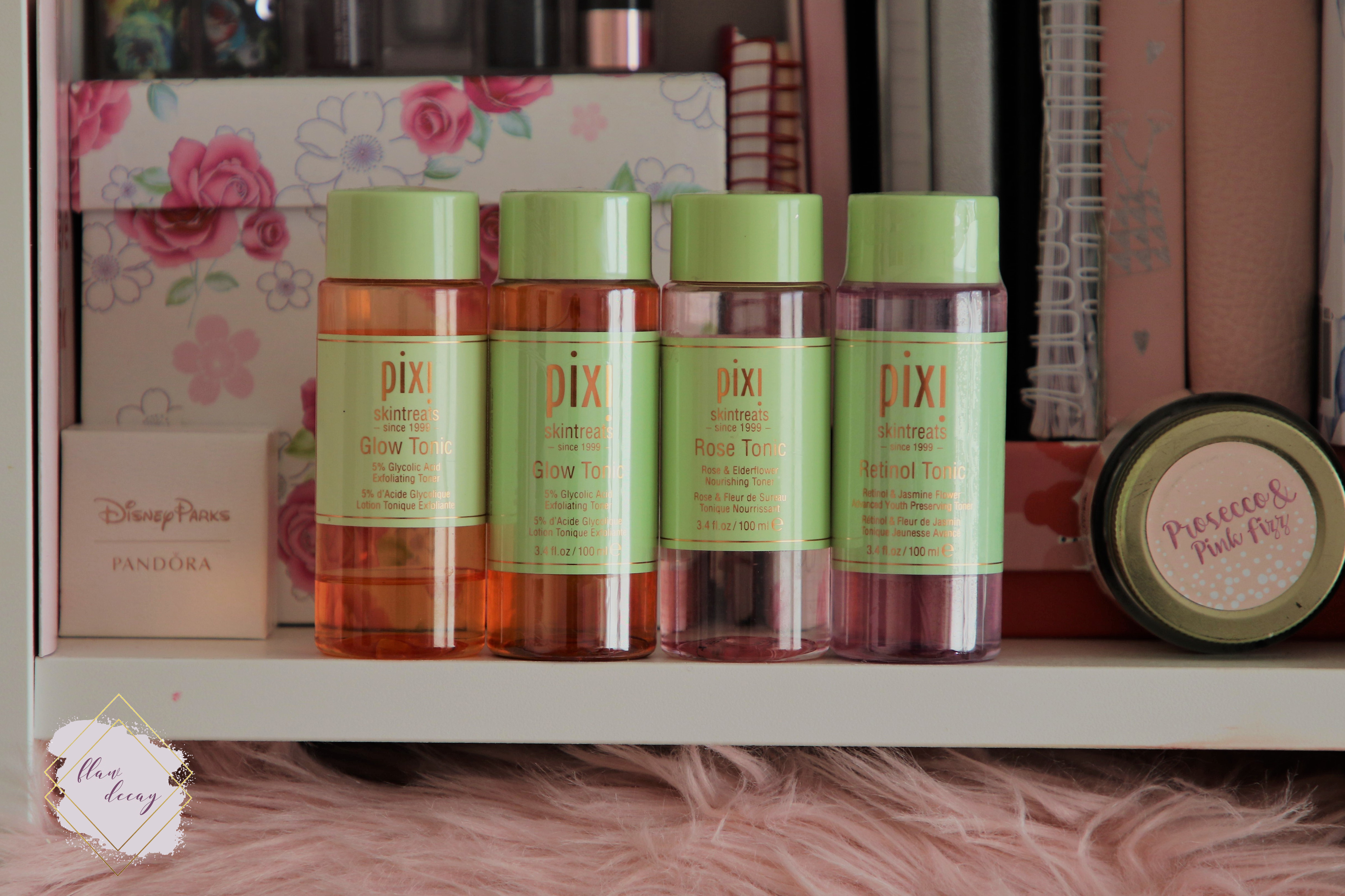 Pixi Beauty's Glow, Rose and Retinol Tonics