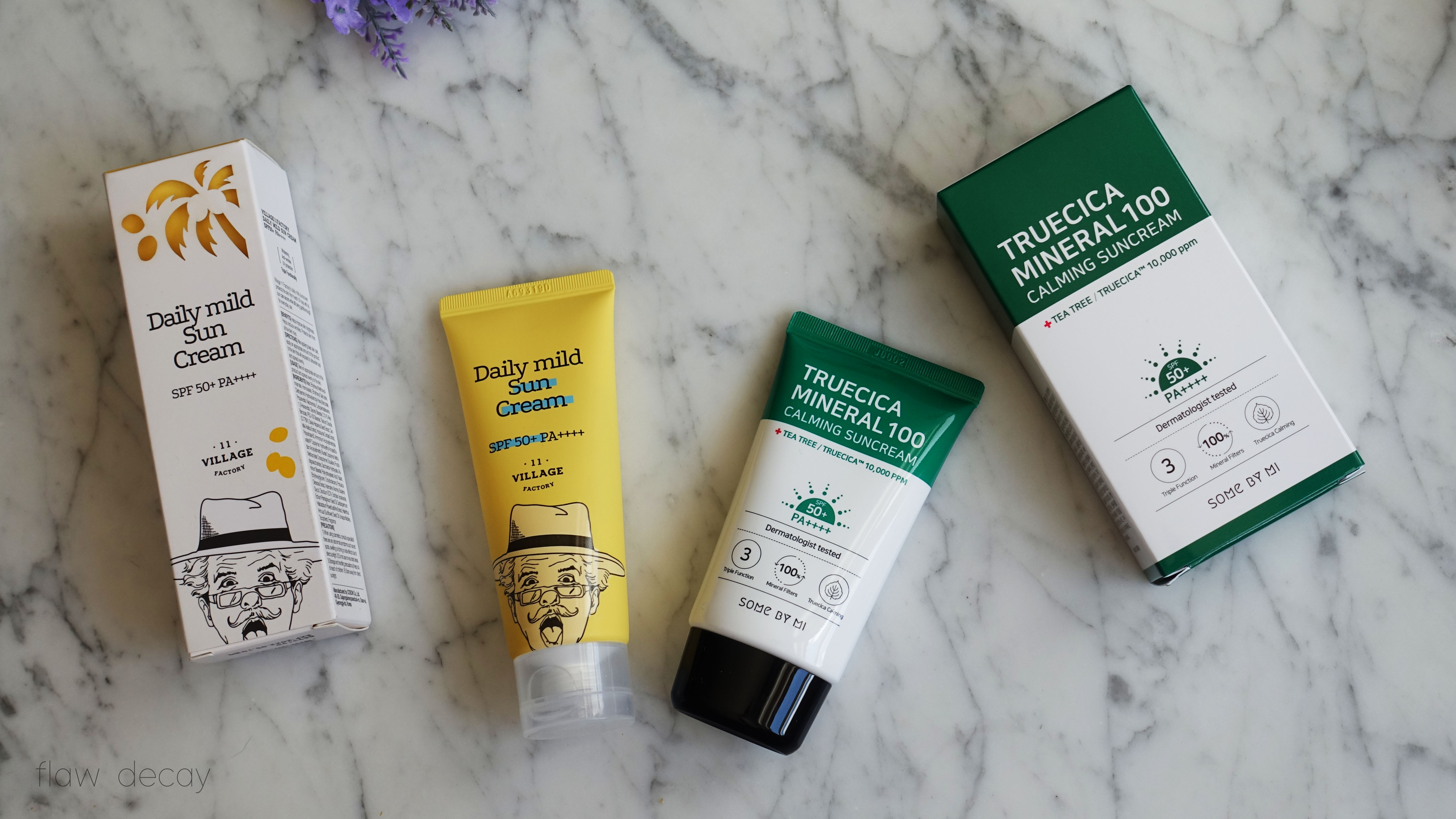 11 Village Factory Daily Mild Sun Cream and Truecica Mineral Calming Suncream Some By Mi - Yes Style First Haul and Impressions