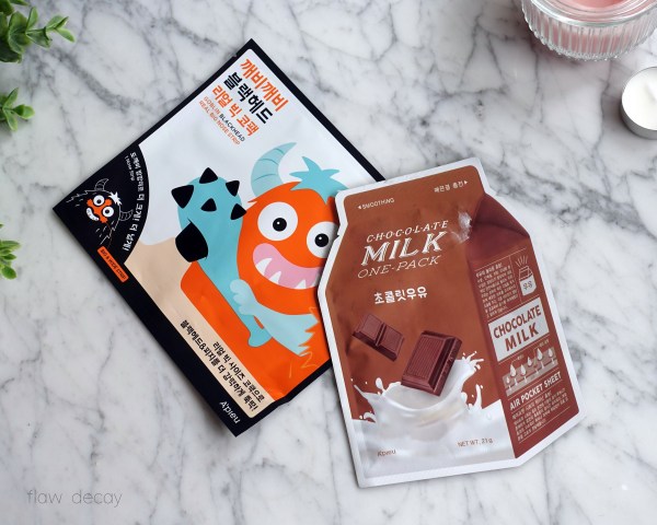 A'pieu Chocolate Milk and Goblin Blackhead Masks - Yes Style First Haul and Impressions