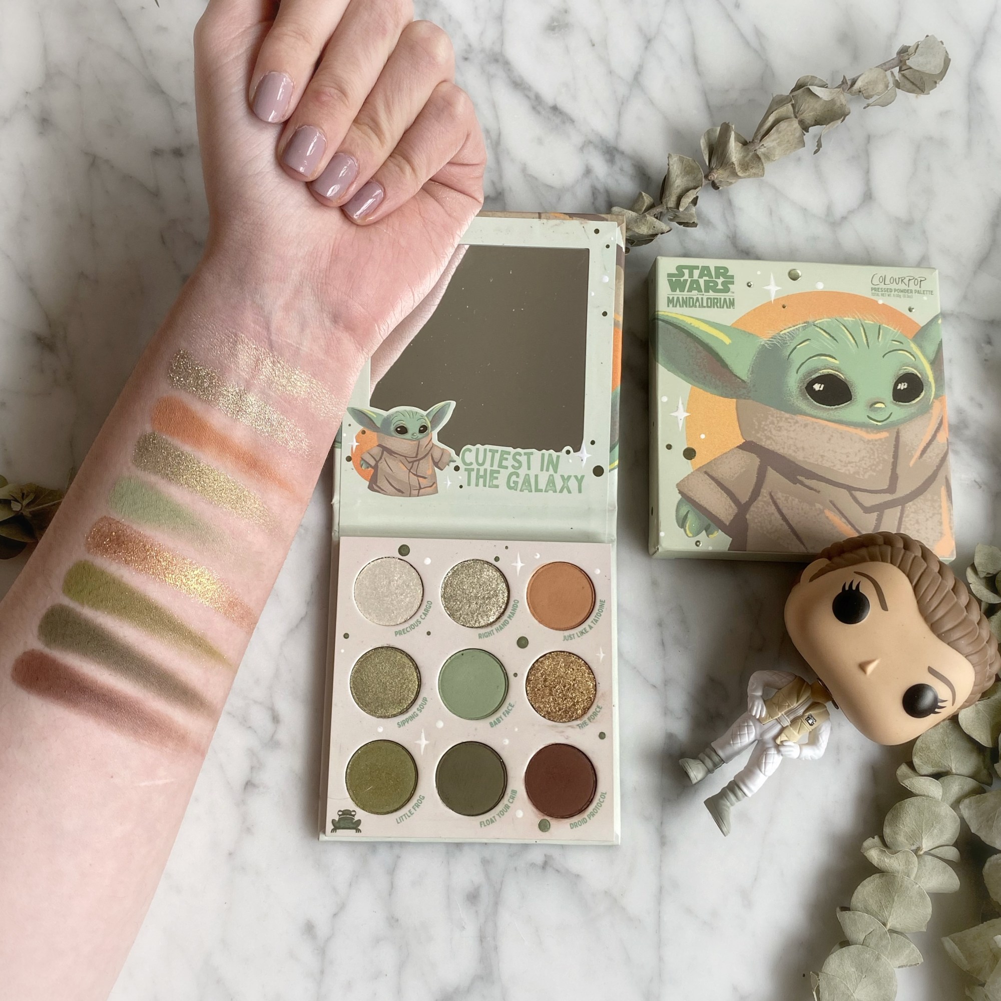 The Child - Colourpop x The Mandalorian Palette Review, Swatches and Look Tutorial